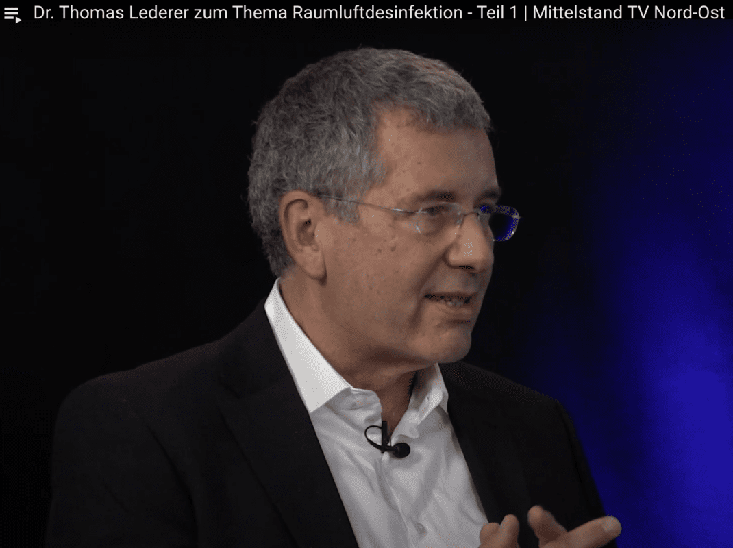 Dr. Thomas Lederer zum Thema Raumluftdesinfektion - Teil 1 | Mittelstand TV Nord-Ost